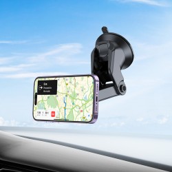 Βάση Αυτοκινήτου Borofone BH97 NT Ice Magnetic with Suction Cup Car Holder Black
