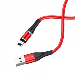 Καλώδιο Data Borofone BU16 Skill Magnetic USB A to Lightning 2.4A 1.2m Red